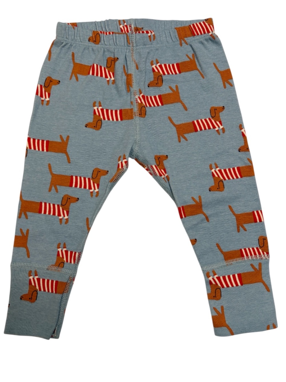 Hanna Andersson | Dachshund Dog Pajama Bottoms Blue Gray Organic Cotton